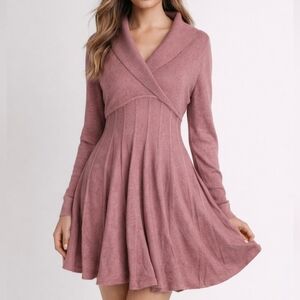 NWT Nine West A New Spin Wisteria Long Sleeve Sweater Dress Size Large